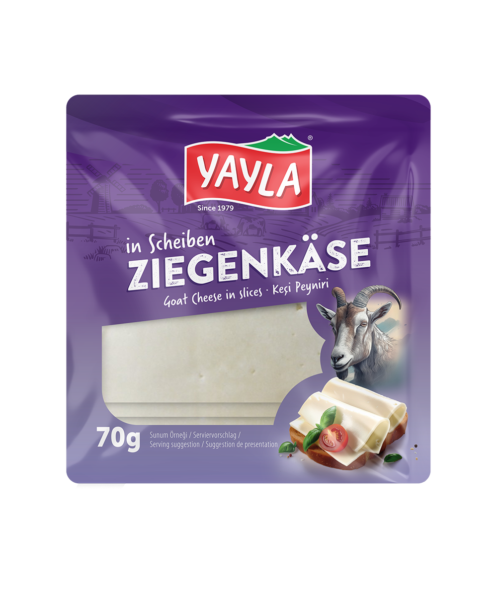 Ziegenkäse in Scheiben